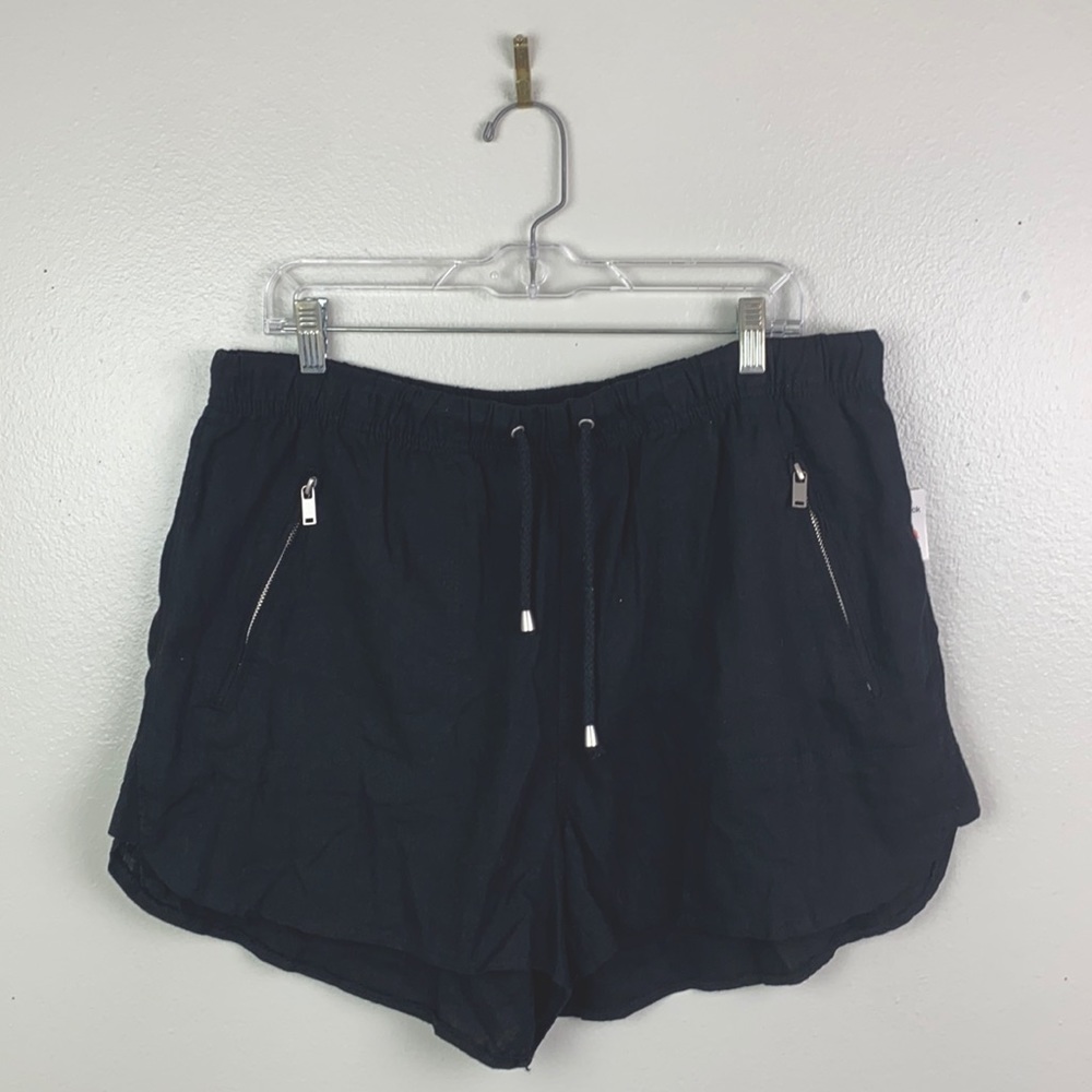 NWT BlankNYC | Linen Blend Black Drawstring Shorts 32